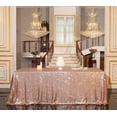 thumbnail image 2 of GFDYREE Sequin Tablecloth, Rectangular, 50"x80", Rose Gold, 2 of 7