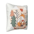 thumbnail image 2 of ZICANCN Love Happy Little Fox Decorative Throw Pillow Covers, Bed Couch Sofa Decorative Knit Pillow Covers for Living Room Farmhouse 18"x18", 2 of 8