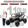 thumbnail image 7 of Joyracer 4WD 24 Volt Ride on Toys for Kids, 2 Seater Power UTV Wheels with Remote, Outdoor Toys with 4x200W Motor, LED Light, Bluetooth, Spring Suspension, White, 7 of 7