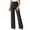 Black, variant on ZZwxWA Women's Dressy Plaid Pants Soft Skinny High Waist Casual Work Office Long Trousers Fashion Pull On Business Pants