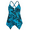 Blue, variant on Women's V Neck Swim Tops Flowy Handkerchief Tankini Top