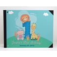 thumbnail image 2 of Darling Souvenir Blue Forest Animals Personalized Birthday PartyGuestBookHardboundGuestSign-InBookGuestRegistryGuestbook-9 x 12 Inches, 2 of 4