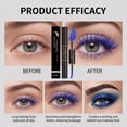 thumbnail image 2 of Double-Sided Mascara, 2 In 1 Quick-Drying Glitter & Matte Colored Mascara for Eyelashes, Pink Blue Purple Long Lasting Bright Colors Smudge-proof Lengthening Voluminous Curling Eye Makeup 10ml, 2 of 7