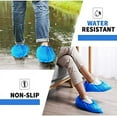 thumbnail image 6 of Thick Extra Large Waterproof Disposable Boot & Shoe Covers | Non-Slip, Textured Treads, Non-Toxic, 100% Latex Free | Stronger than Competitor-5 Mil | Different Pack Available Blue|, 6 of 8