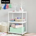 thumbnail image 5 of Design Ideas MeshWorks 3-Tier Metal Storage Shelving Unit Rack, White, 5 of 9