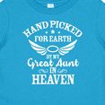 thumbnail image 4 of Inktastic Handpicked for Earth by My Great Aunt in Heaven Boys or Girls Baby T-Shirt, 4 of 5