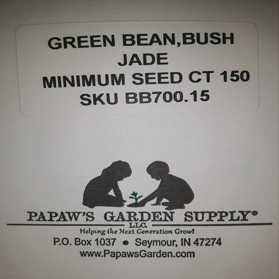 PAPAW'S GARDEN SUPPLY LLC. HELPING THE NEXT GENERATION GROW! Jade Bush Green Bean 150 Seeds