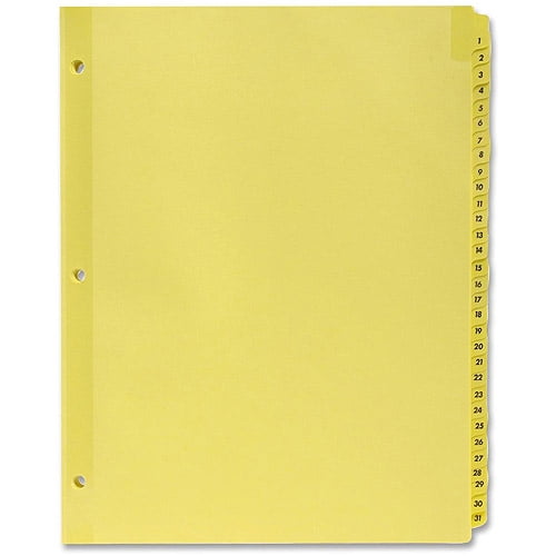 Sparco Numbered 1-31 Index Dividers