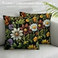 thumbnail image 3 of Autua Flowers Theme Decorative Cushion Throw Pillow Cover for Home Couch Living Room Sofa - Printed on Both Sides - 1PC 18x18in, 3 of 5