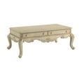 thumbnail image 4 of ACME Ragenardus 2-Drawer Wooden Top Storage Coffee Table in Antique White, 4 of 5