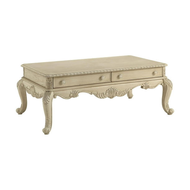 Acme Ragenardus Victorian Coffee Table in Antique White