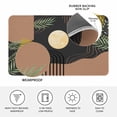 thumbnail image 4 of Boho Black Doormat Outdoor Entrance 18"x30", Brown Modern Stripes Moon Abstract Leaf Absorb Moisture Dirt Door Mats, Non-Slip Rubber Backing Floor Mats Indoor, Low-Profile Front Door Rugs, 4 of 9