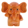 thumbnail image 1 of ColoMX Estatua de elefante de madera tallada a mano, escultura animal para decoración del hogar, textura de madera natural, modelo animal tallado para sala de estar, dormitorio y oficina., 1 of 8