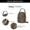 thumbnail image 4 of FORMRS Crossbody Bag for Women Quilted Travel Shoulder Cell Phone Purse with Chain Strap Handbag, Black Floral Pattern, 4 of 7