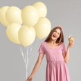 thumbnail image 4 of Juego de globos RUBFAC de látex amarillo pastel, 105 unidades, con cinta y pegamento, 4 of 7