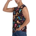 thumbnail image 3 of Lsque Cute Animals Print Men's Cotton Blend Sleeveless Muscle Shirts (S-3XL)- Moisture Wicking, Odor Protection, UPF 30+,X-Large, 3 of 8