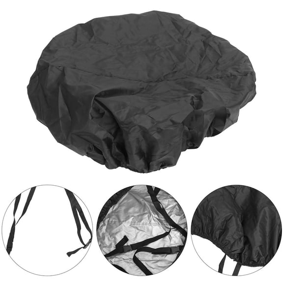 LOLIPPYY Motorcycle Seat Protector Cover Black Oxford Fabric Cushion Pad Easy to Install and Remove