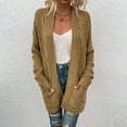 thumbnail image 1 of Tralilbee Cardigan à Manches Longues pour Femmes Cardigan Torsadé Mi-Long Cardigan Torsadé Chandail, 1 of 2