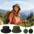 thumbnail image 5 of Bocaoying 2 Pack Unisex Waterproof Bucket Hats for Men Women, UPF 40+, Packable Outdoor Sun Hat, Black & Green, 5 of 8