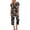 Black Flowers, variant on Ekouaer Womens Pajama Set Short Sleeve Sleepwear Pleated Floral Pjs Set Capri Pants Lounge Sets with Pockets