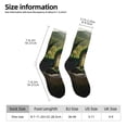 thumbnail image 2 of Vsdgher Deep Forest Stone Green Dragon Crew Socks for Men & Women, Breathable Casual Athletic Ankle Socks, 2 of 6