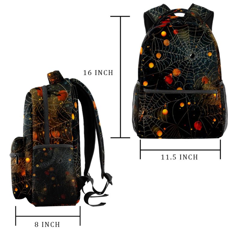 Spider Bagpack Halloween bag Creepy Spiderweb Halloween Goth Style Backpack School Bag - Etsy main image 3