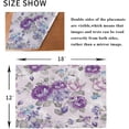 thumbnail image 5 of GZHJMY Placemats Set of 4,Beautiful Purple Flower Heat-Resistant Non-Slip Double Sided Washable Kitchen Dining Table Mats for Kitchen Table Decoration, 12"x18", 5 of 6