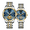 gold blue, variant on Vintage Skeleton Diamond Automatic Self-Winding Moon Phase Women Men Couple Mechanical Business Wrist Watch Steel Sapphire Crystal Waterproof Clock Luminous