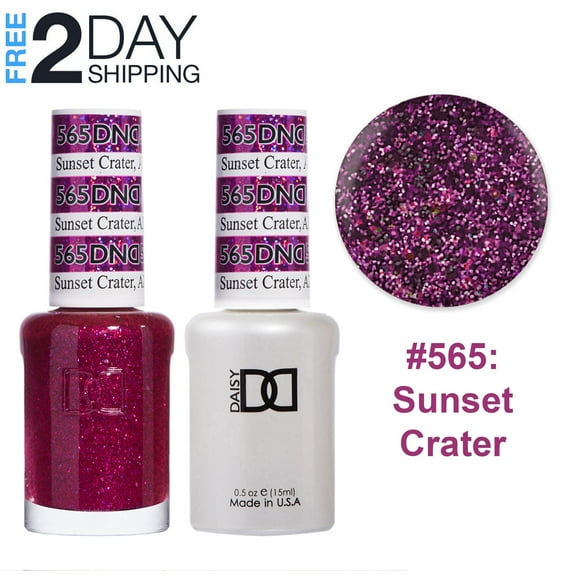 DND Gel Nail Polish & Nail Lacquer Set Soak Off Duo Set - #565 Sunset Crater, 0.5 oz