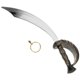 thumbnail image 2 of 1 Set Halloween Pirate Costume Set Pirate Cosplay Sword Hoop Earring Photo Prop, 2 of 4
