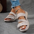thumbnail image 3 of Dakaela Womens Orthopedic Sandals Comfortable Arch Support Slip on Slides Open Toe Soft Sole Summer Beach Casual Walking Shoes Size 7, 3 of 7
