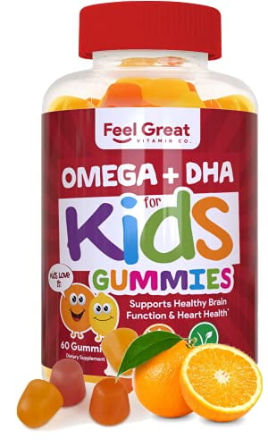 Feel Great Vitamin Co. Complete DHA Gummies for Kids | with Omega 3 6 9 +  DHA, Vitamin C | Supports Healthy Brain Function, Vision \u0026 Heart Health |  Gluten Free, Vegetarian \u0026 Non-GMO | 60 Gummies - Walmart.com