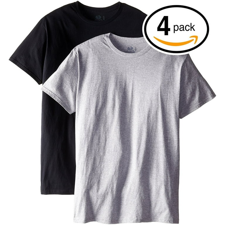 Fruit of the Loom Men's Crew Neck T-Shirt Pack of 4