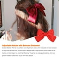 thumbnail image 3 of Bandeau Grand pour Cheveux, Pince à Ressort, Nœud Réglable, Multicolore, Sans Accroc, Porte-Queue, Épingles à Cheveux, Chouchous pour Filles, Orange, 1 Ensemble, 3 of 5