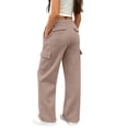 thumbnail image 5 of UDAUDU Girls Cargo Sweatpants | Y2K Cargo Style, Wide Leg Loose Fit, Elastic Waist with Pockets, Casual Streetwear Preppy Pants for Girls, 5 of 10