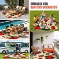 thumbnail image 3 of Beige Red Strawberry Outdoor Rug 5x8 Ft, Non Slip Washable Area Rug, Spring Floral Watercolor Summer Botanical Patio Rugs Carpet Runner, Large Floor Mat for Indoor/Outdoor Deck Porch Camping, 3 of 8