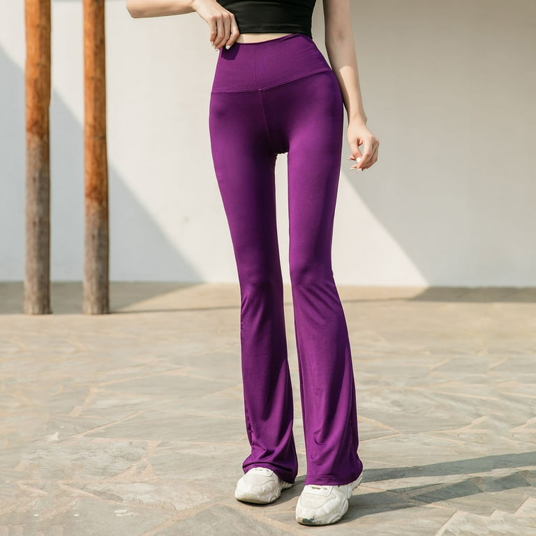EQWLJWE Womens Crossover Flare Leggings High Waisted Casual Cute Stretchy  Full Length Workout Elegant Yoga Pants