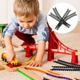 thumbnail image 2 of WORGEOUS 1 Juego de accesorios de vías de tren, vía de tren de plástico, modelo de juguete de construcción, vías de ferrocarril para mesa de comedor de árbol de Navidad, 2 of 6