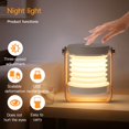 thumbnail image 4 of Lámpara de mesa plegable, luz de noche segura para bebés, lámparas de mesita de noche portátiles, control táctil para lámparas de dormitorio oso de fresa  Electrónica, 4 of 4
