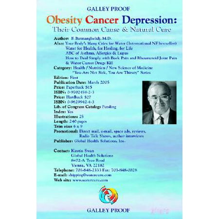 Obesity Cancer & Depression : Their Common Cause & Natural