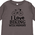 thumbnail image 4 of Inktastic Biking with Mommy Bicycle Boys or Girls Long Sleeve Toddler T-Shirt, 4 of 5