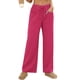 thumbnail image 1 of Amzcrzy Pantalones Mujer A Rayas Informales Cintura Alta Cordón Elástico Tipo Bóxer Cómodos Holgados Anchos Con Bolsillos Tallas S-2XL Rosa, 1 of 8