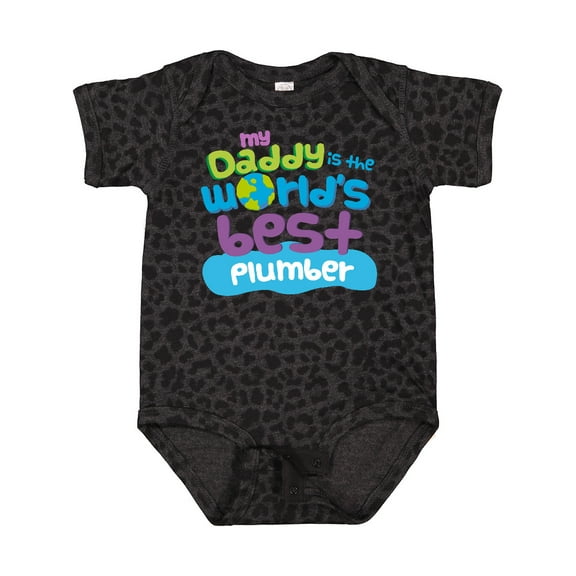 Inktastic Daddy Worlds Best Plumber Boys or Girls Baby Bodysuit