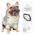 thumbnail image 3 of JUNZAN Dog Hoodie Puppy Sweater Sweatshirt,Cold Weather Coat Pet Clothes for Dog Cat-White And Gold Geometry, 3 of 7