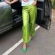 thumbnail image 5 of Pantalones Pantalones acampanados para mujer Cremallera Ajuste holgado Color sólido Chica picante Estilo Traje de calle Cgtredaw Verde M para Mujer, 5 of 9