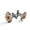 Color 2, variant on Men's Classic Stainless Steel, Fox and Butterflies Pattern Cufflinks Business Wedding Shirts, Black