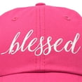 thumbnail image 2 of DALIX Blessed Women's Baseball Cap Soft Cotton Dad Hat in Hot Pink, 2 of 6