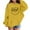 Z2Yellow, variant on uikmnh Girls Long Sleeve Graphic Solid Color Hooded Sweatshirt Soft Pullover Top Cute Casual Outerwear for Children Size:9-10 Years