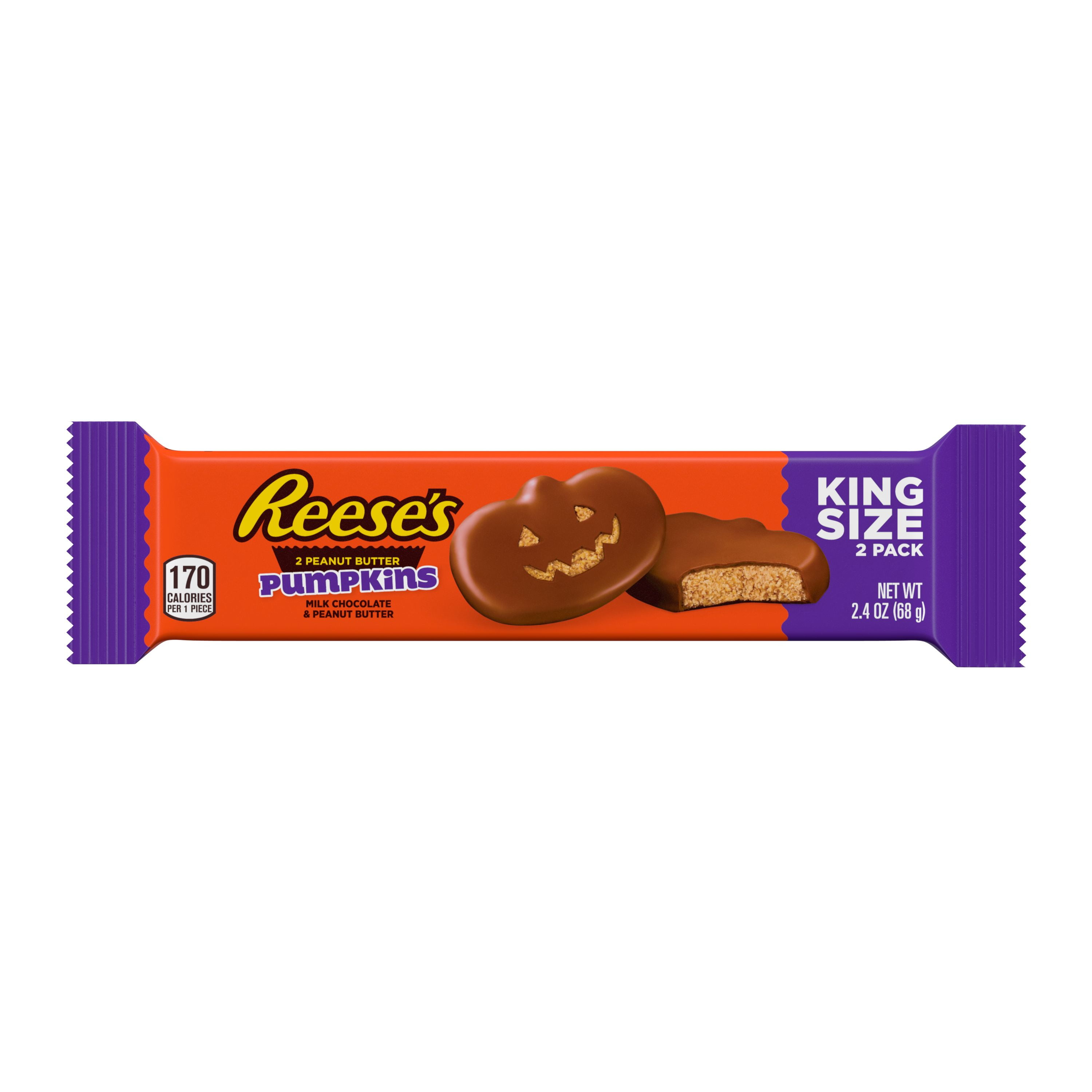 Reeses's, Halloween Milk Chocolate and Peanut Butter Pumpkin King Size