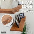thumbnail image 3 of PIPE DECOR 36 in. Live Edge Wood Shelf Sunset Cedar 2 Pack (Wood Only), 3 of 9